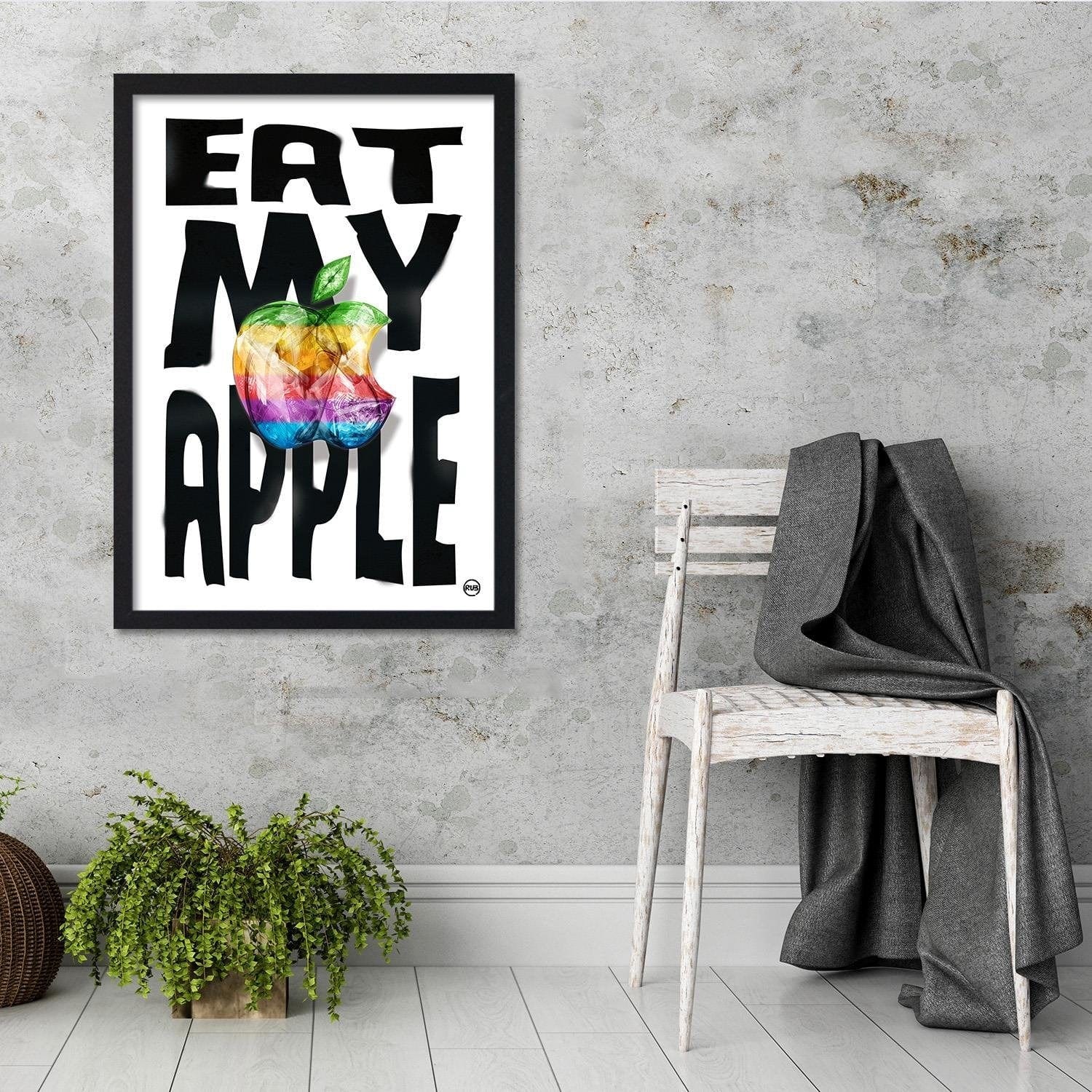 Glezna melnā rāmī - Slogan Home Trends