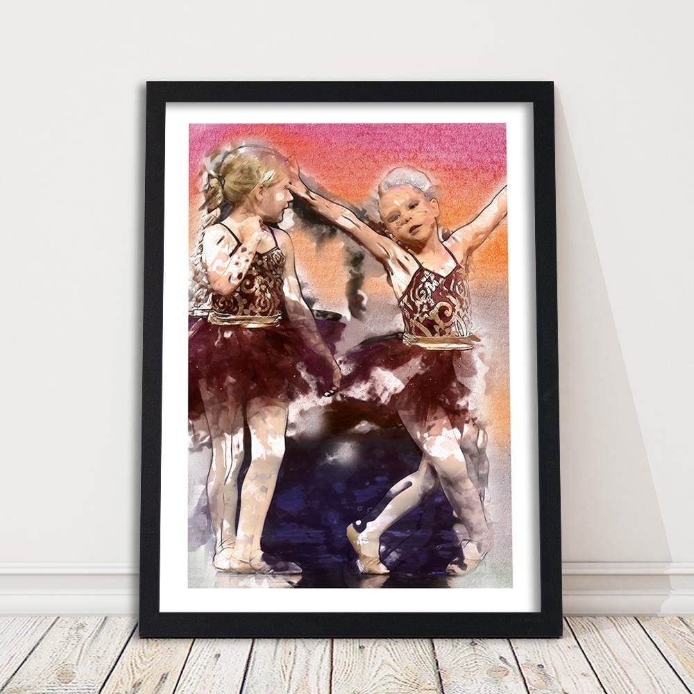 Glezna melnā rāmī - Small Ballerinas Home Trends