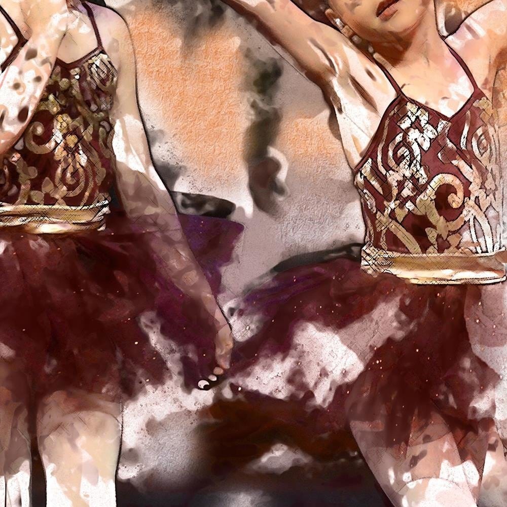 Glezna melnā rāmī - Small Ballerinas Home Trends