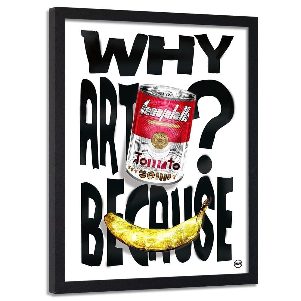 Glezna melnā rāmī - Soup Can Home Trends