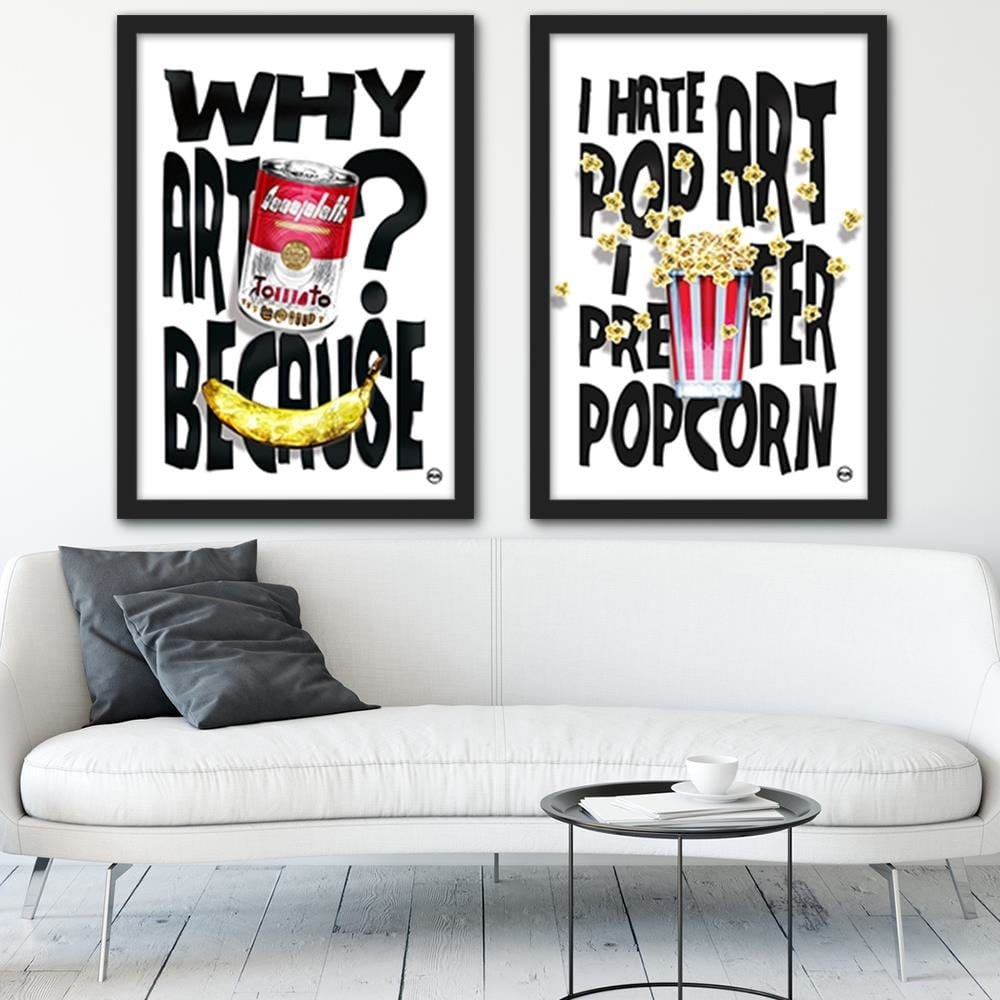 Glezna melnā rāmī - Soup Can Home Trends