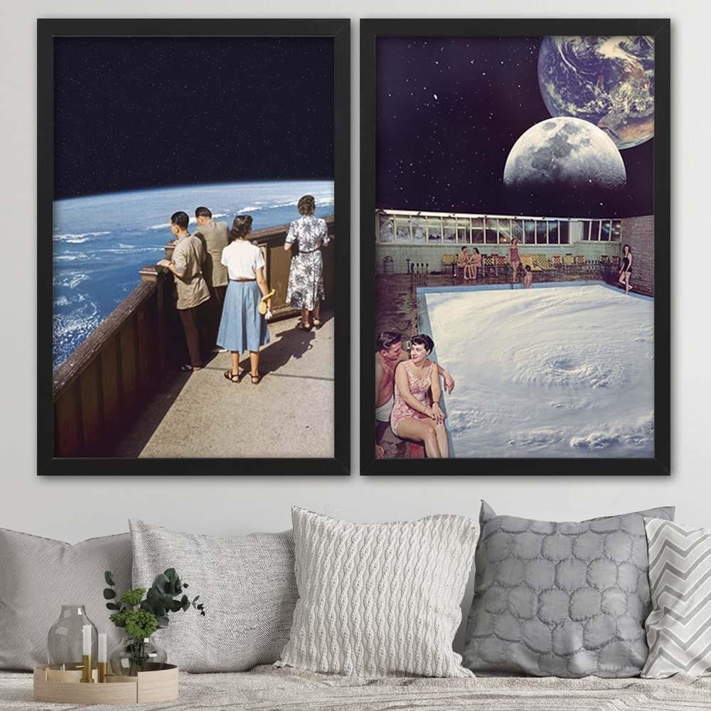 Glezna melnā rāmī - Space Pool Home Trends