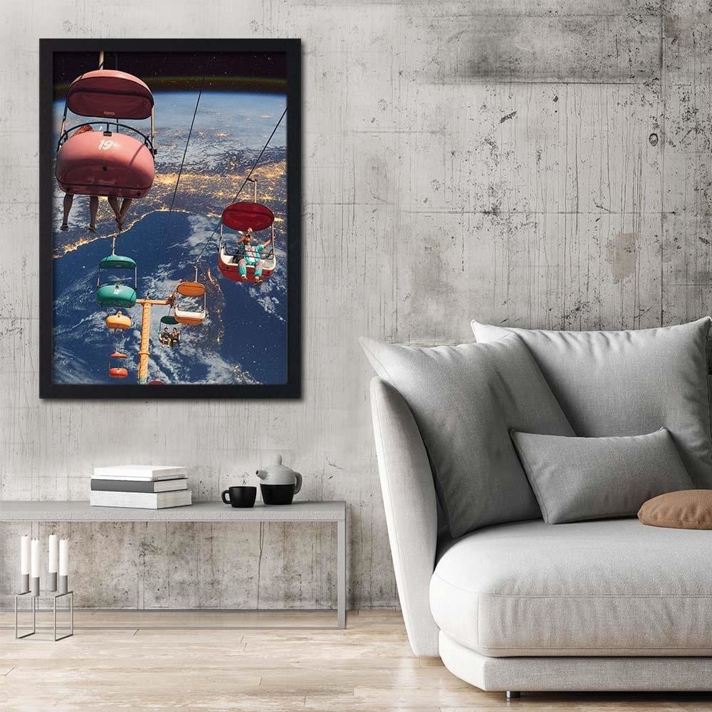 Glezna melnā rāmī - Space Ride Home Trends