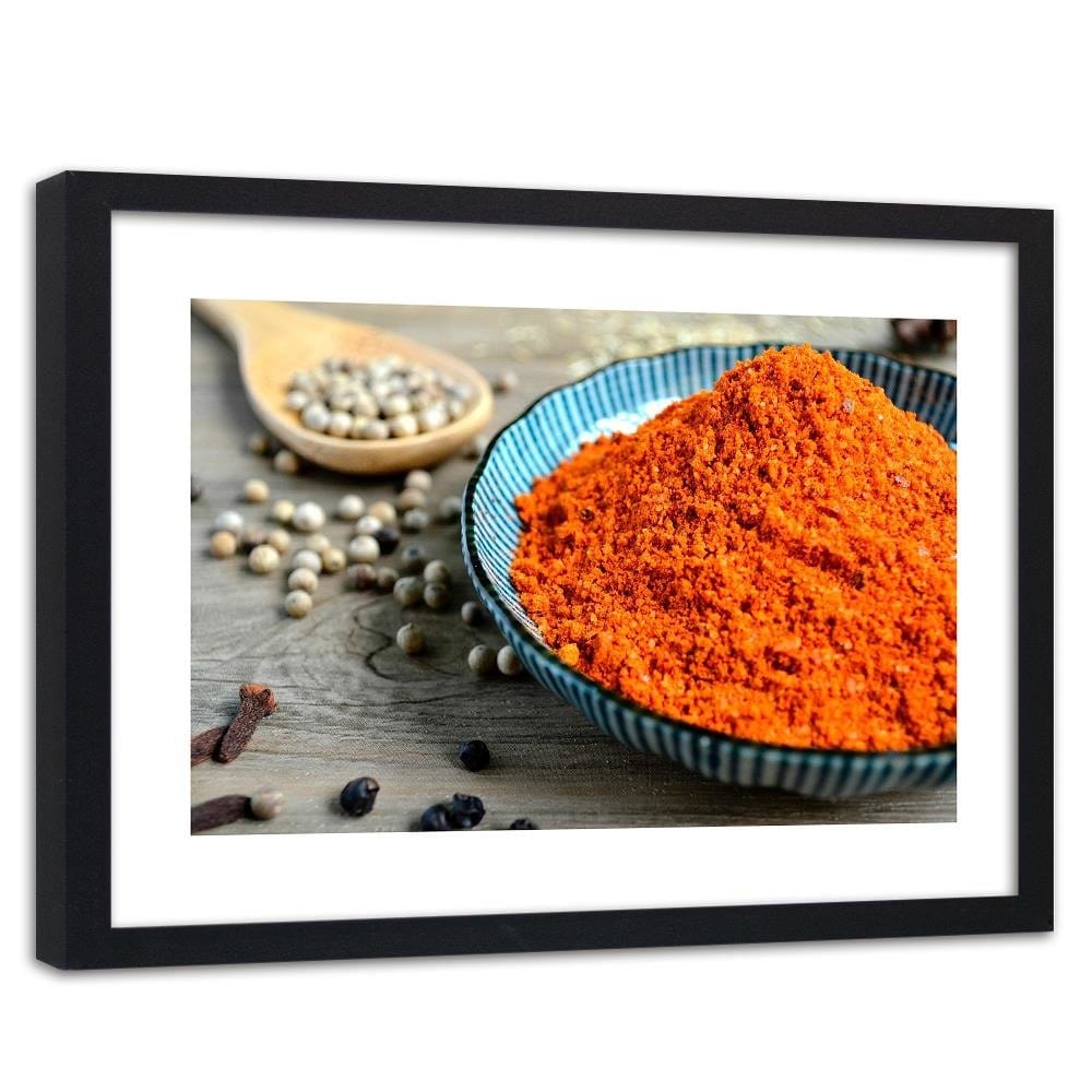 Glezna melnā rāmī - Spices And Herbs Home Trends
