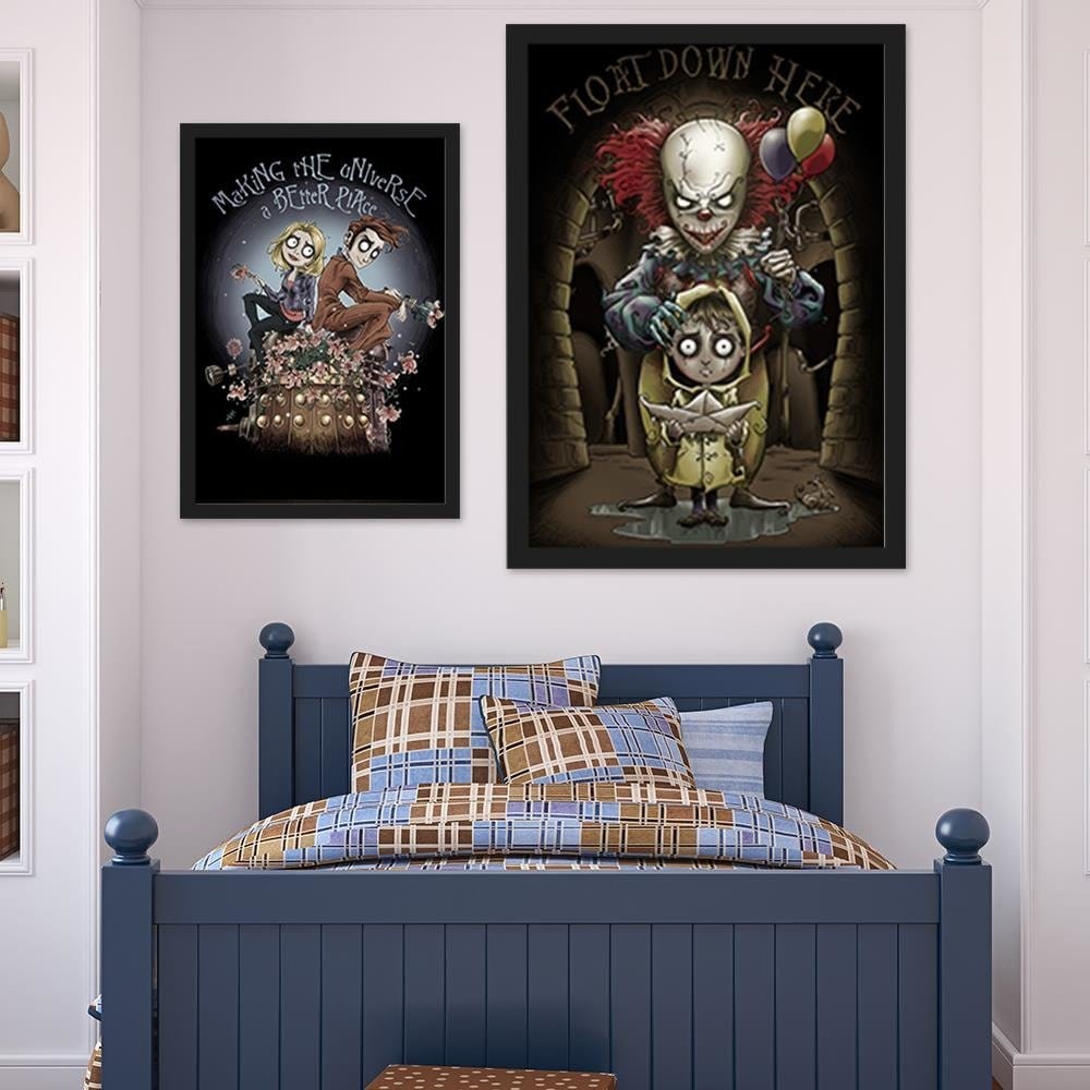 Glezna melnā rāmī - Spooky Clown Home Trends