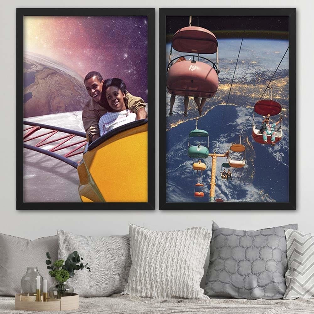 Glezna melnā rāmī - Star Carousel Home Trends