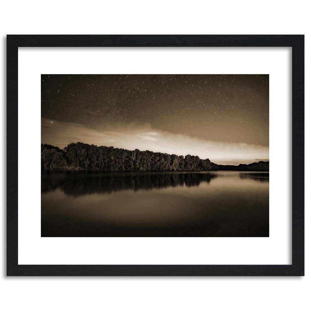 Glezna melnā rāmī - Stars Over The Lake 1 Home Trends