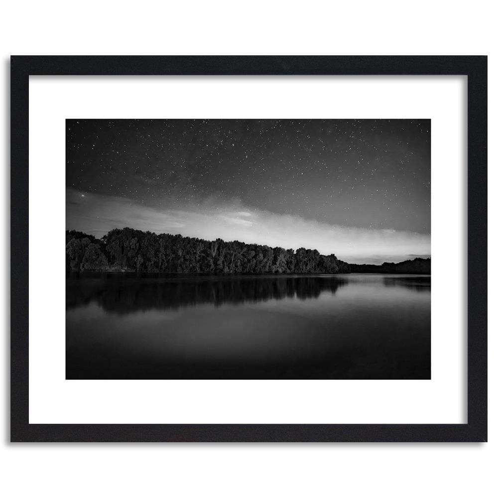 Glezna melnā rāmī - Stars Over The Lake 2 Home Trends