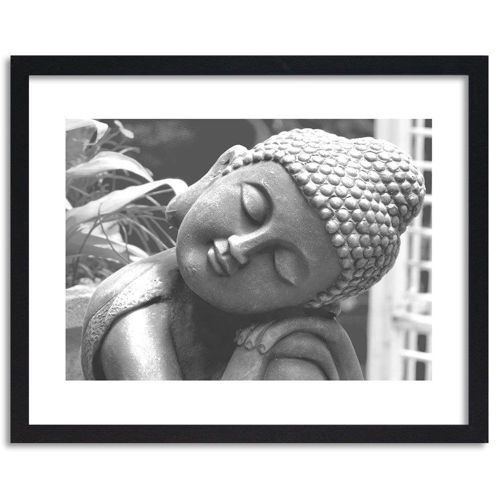 Glezna melnā rāmī - Statue Of Sleeping Buddha Home Trends