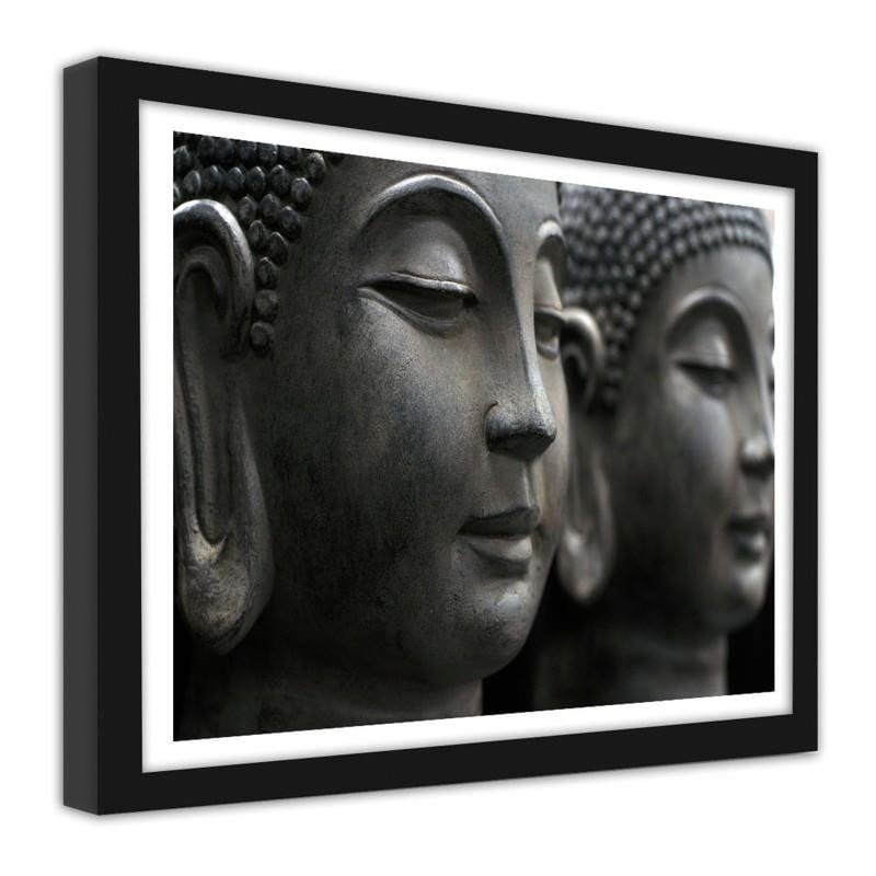 Glezna melnā rāmī - Statues of Buddha Home Trends