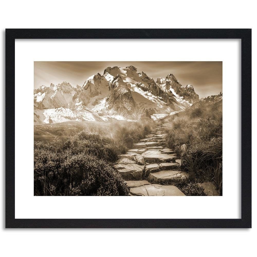 Glezna melnā rāmī - Stone Road To The Top 1 Home Trends