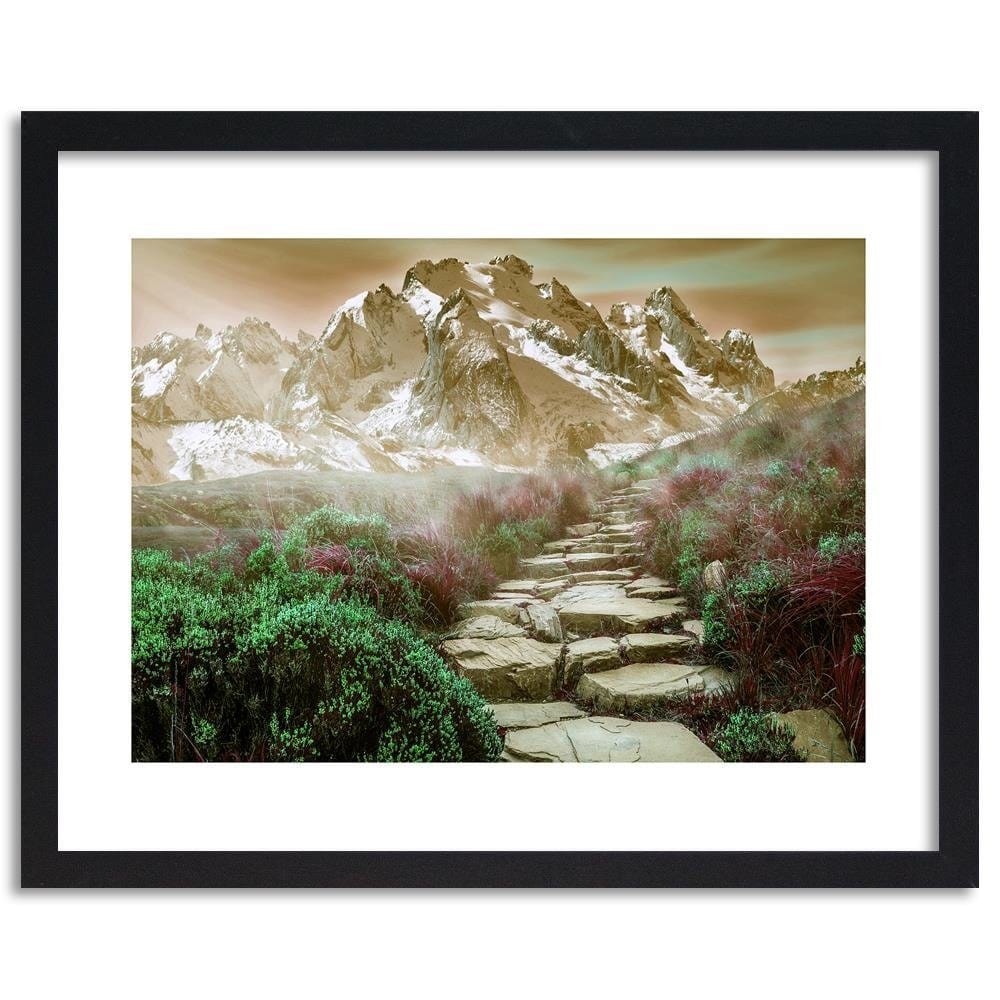 Glezna melnā rāmī - Stone Road To The Top 2 Home Trends