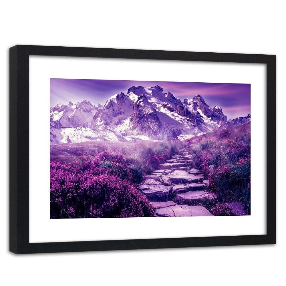 Glezna melnā rāmī - Stone Road To The Top 3 Home Trends