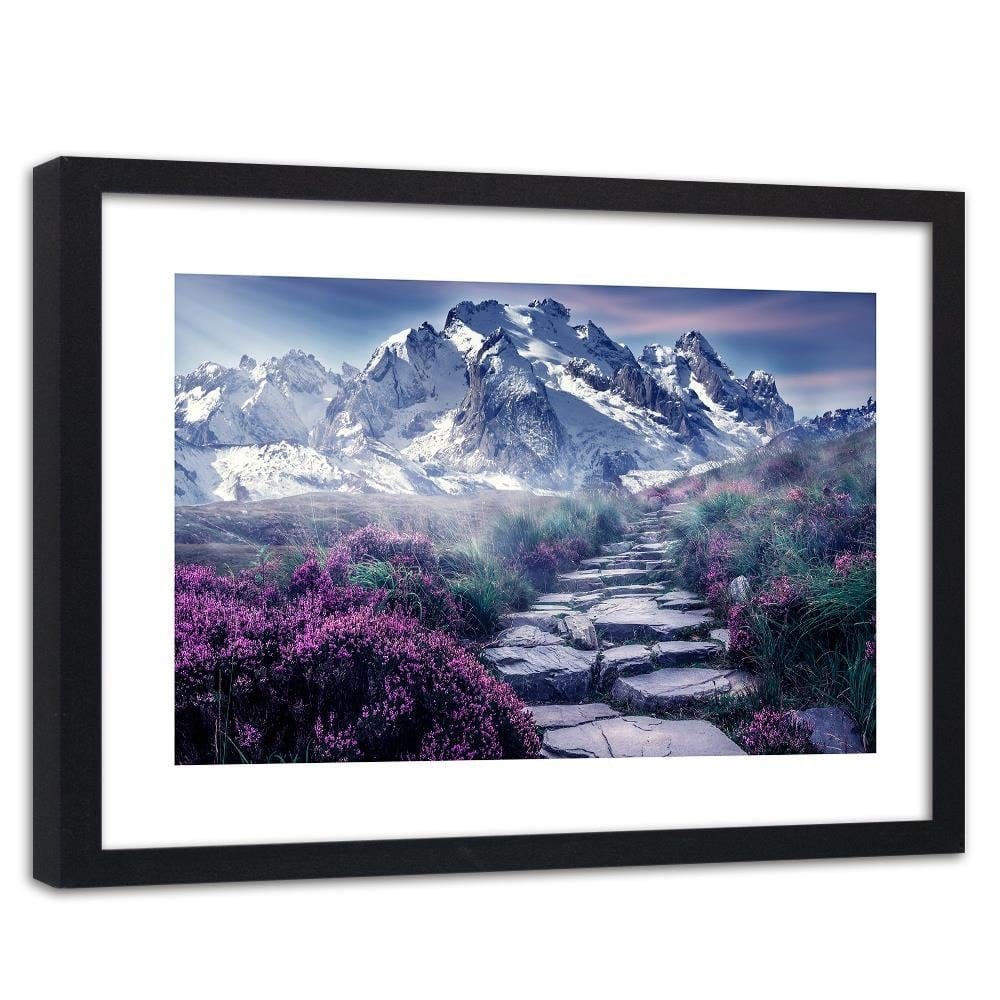 Glezna melnā rāmī - Stone Road To The Top 4 Home Trends