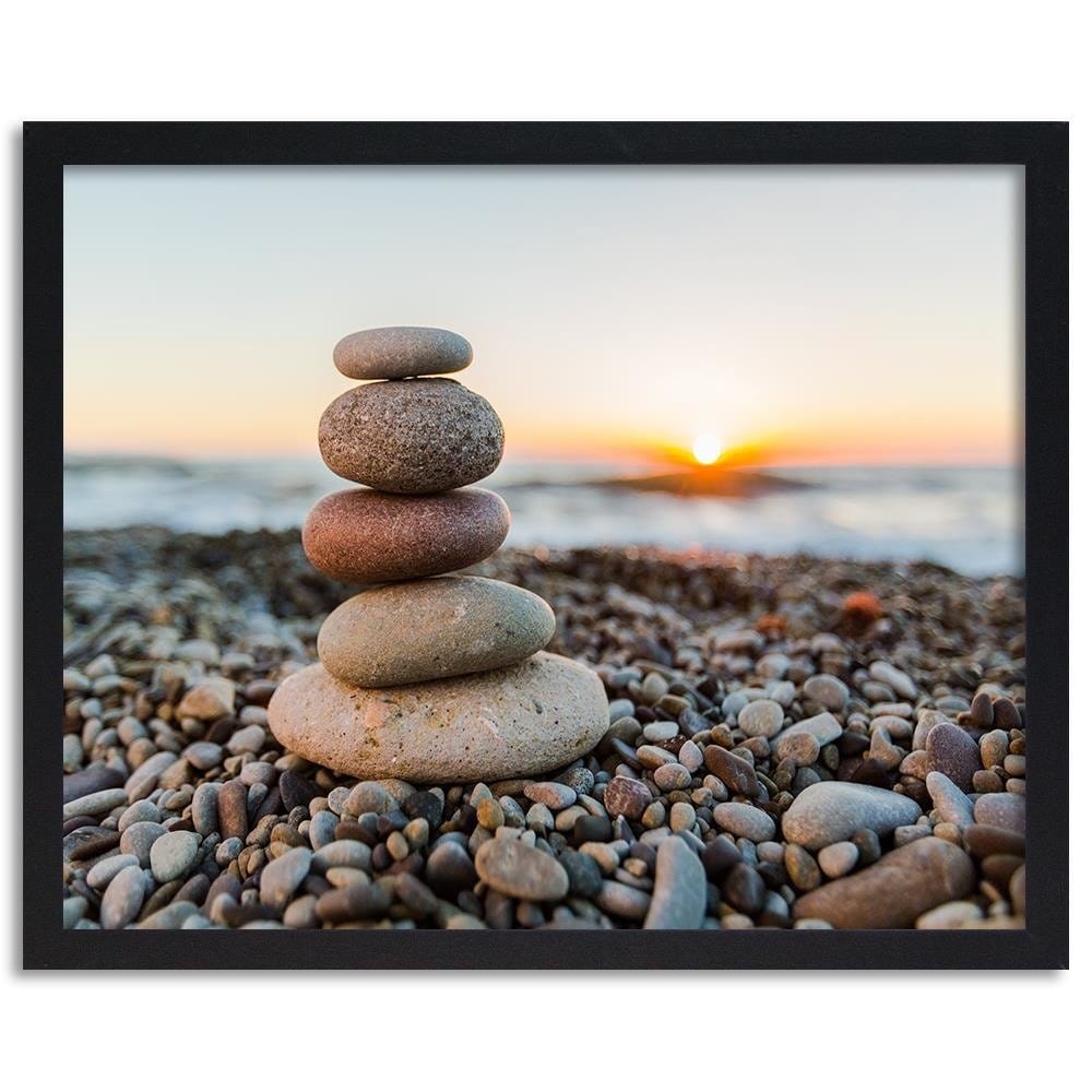 Glezna melnā rāmī - Stones By The Sea Home Trends