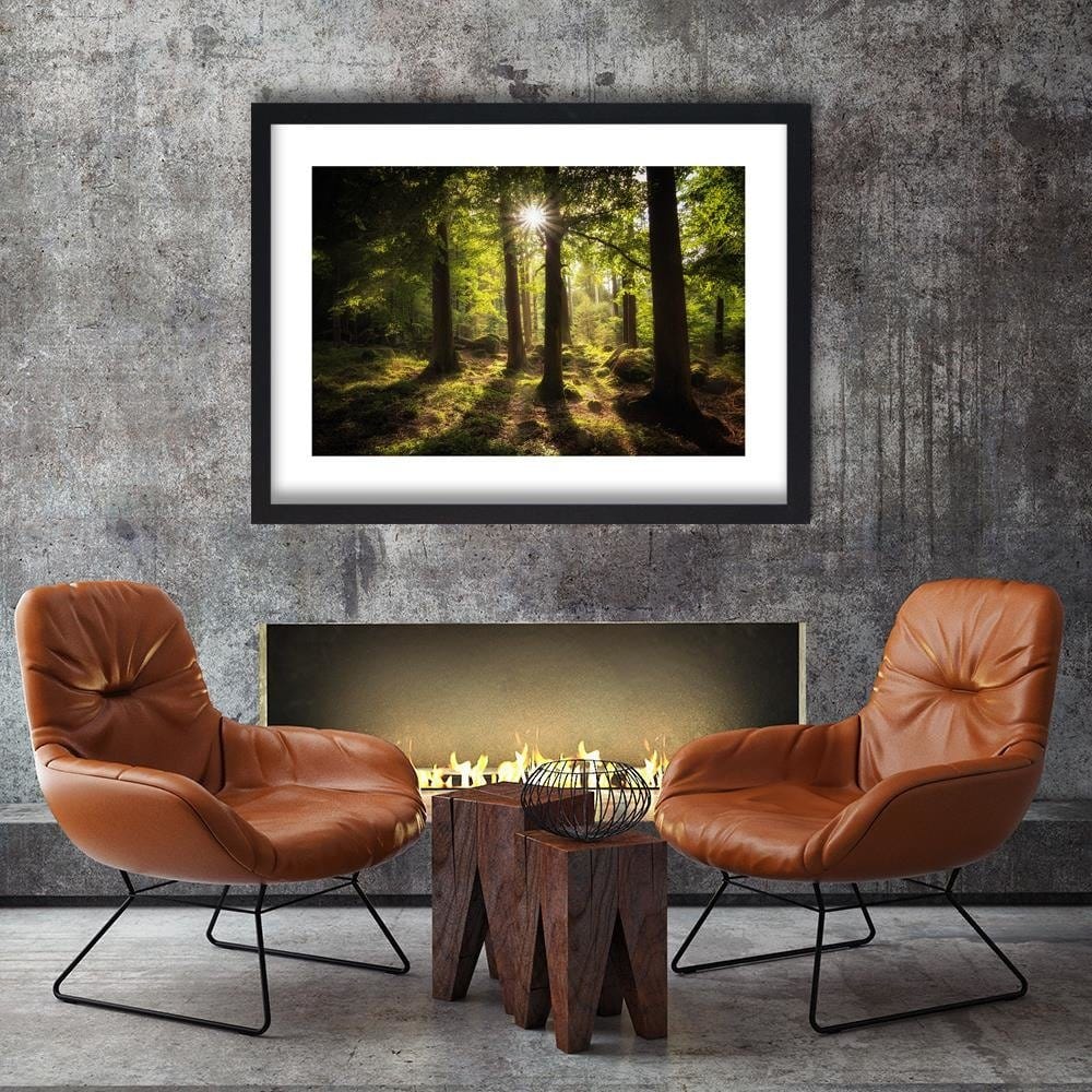 Glezna melnā rāmī - Stones In Moss Home Trends