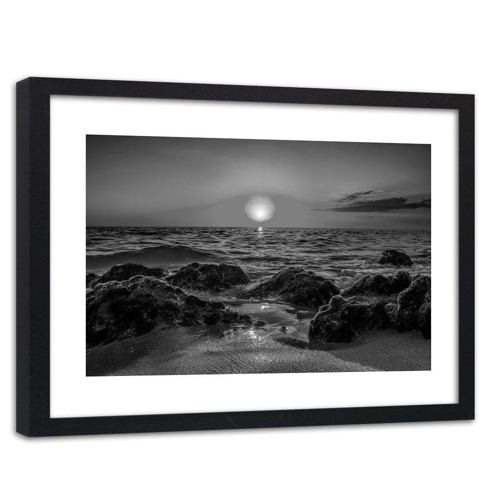 Glezna melnā rāmī - Sunset At The Seaside 2 Home Trends