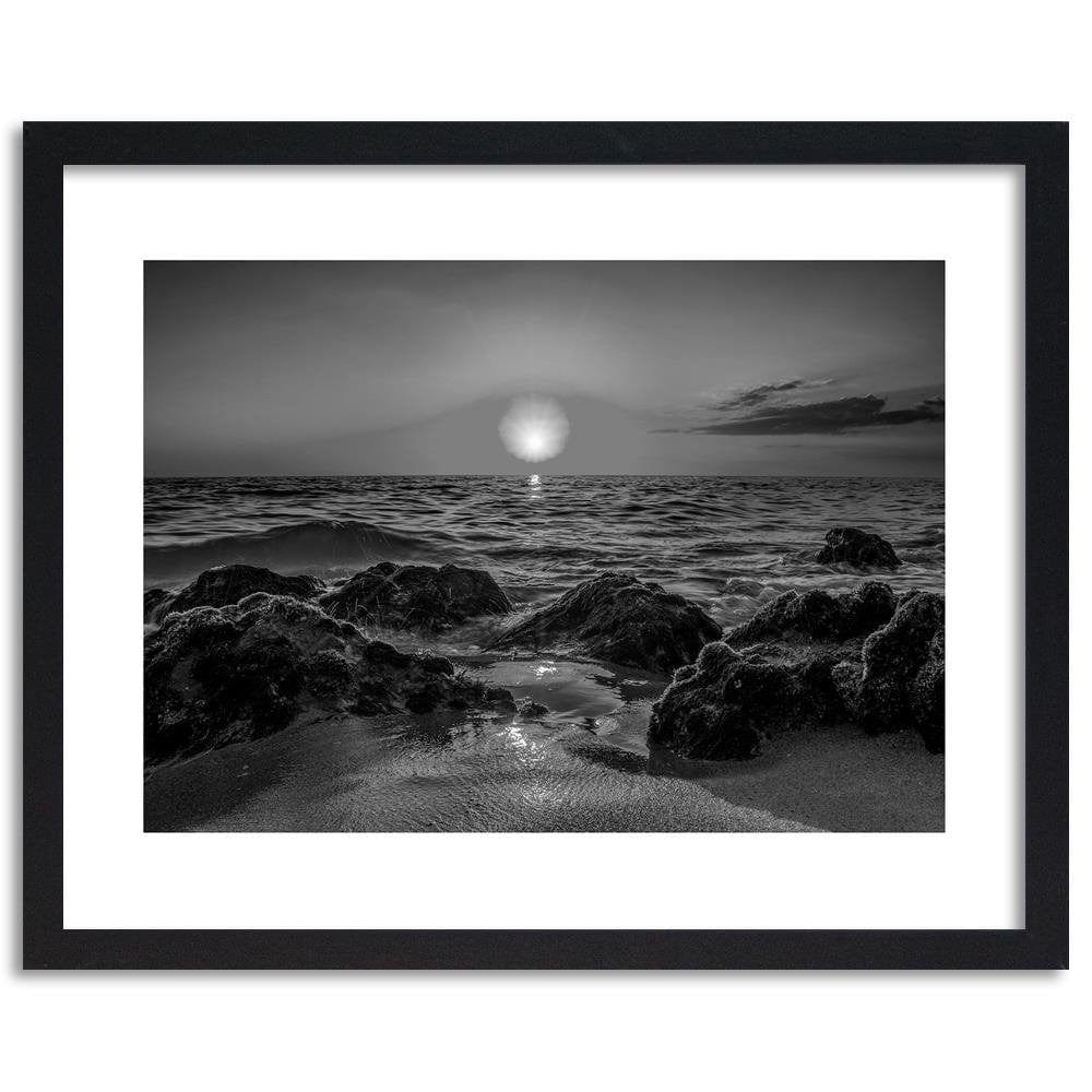 Glezna melnā rāmī - Sunset At The Seaside 2 Home Trends