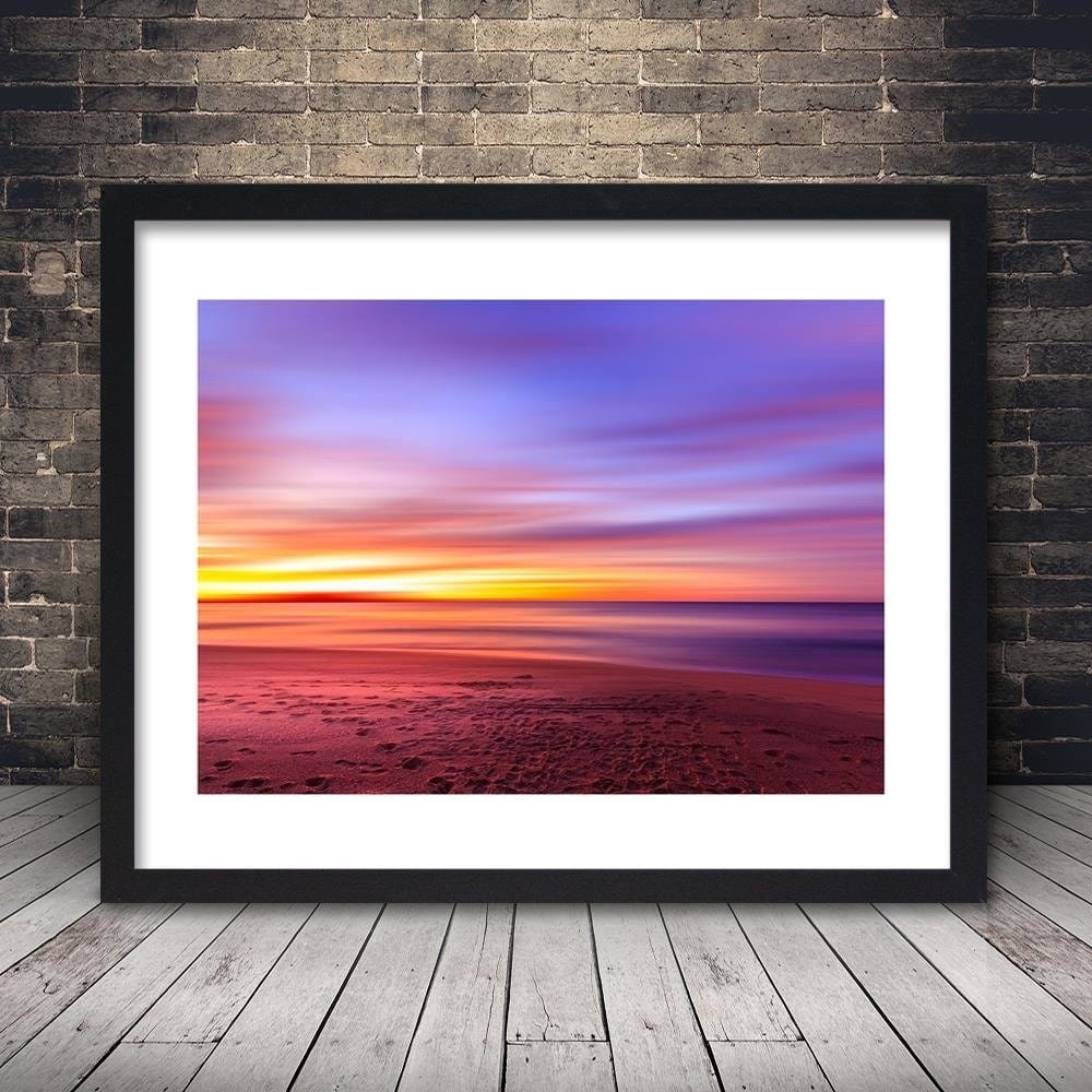 Glezna melnā rāmī - Sunset By The Sea Home Trends