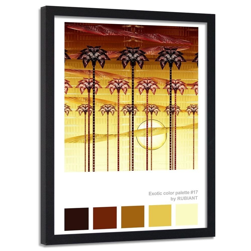 Glezna melnā rāmī - Sunset Orange Home Trends