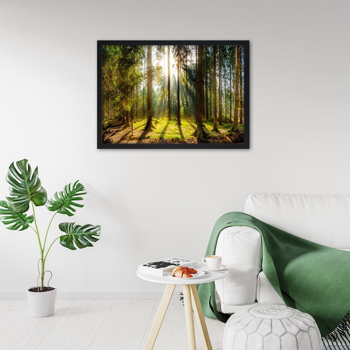 Glezna melnā rāmī - Sunshine Behind The Trees Home Trends