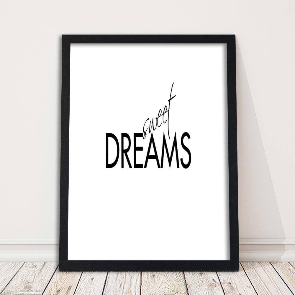 Glezna melnā rāmī - Sweet Dreams Home Trends