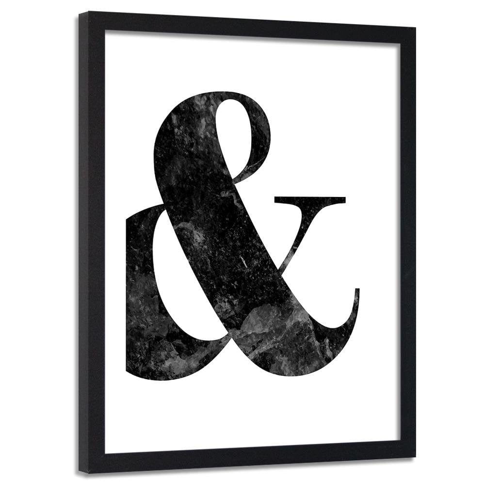 Glezna melnā rāmī - Symbol On A White Background Home Trends