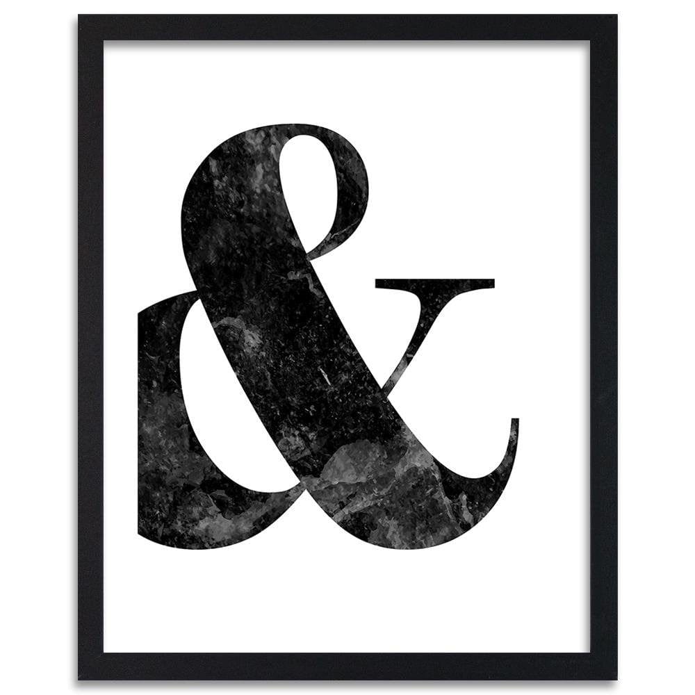 Glezna melnā rāmī - Symbol On A White Background Home Trends