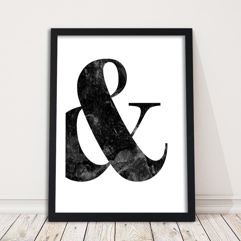 Glezna melnā rāmī - Symbol On A White Background Home Trends