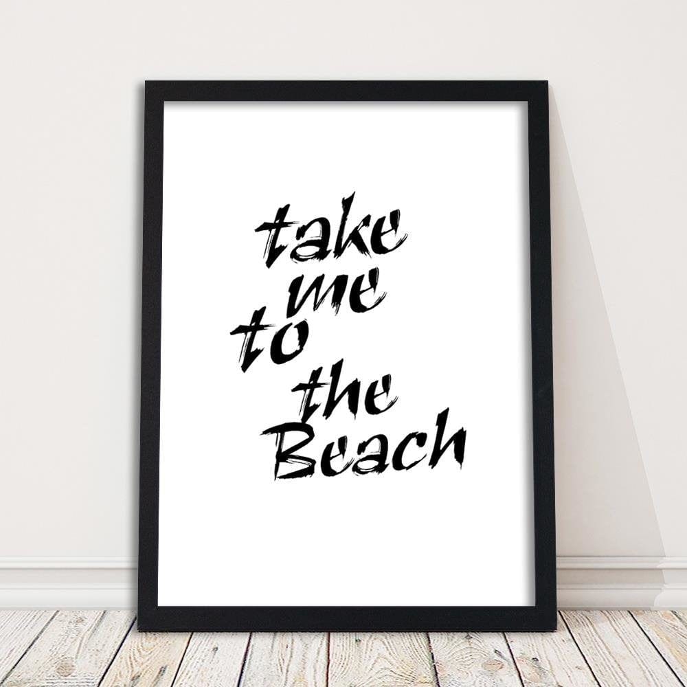 Glezna melnā rāmī - Take Me To The Beach Home Trends