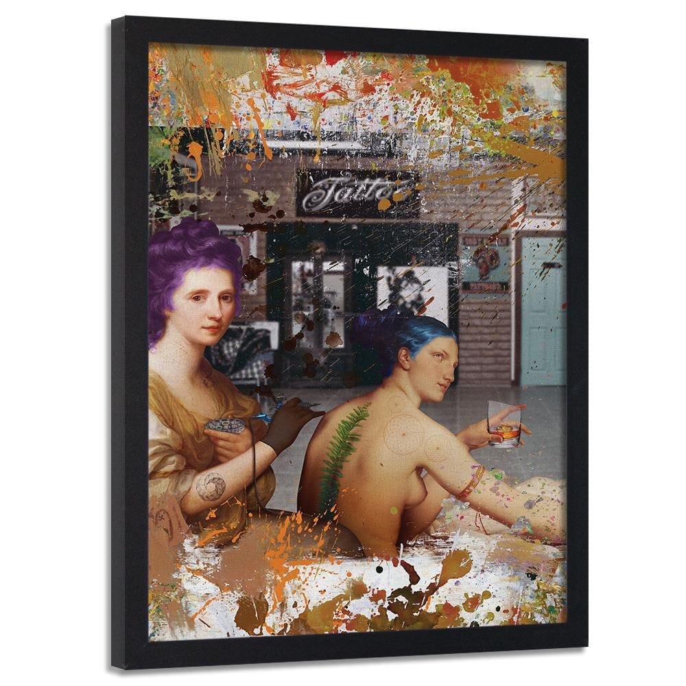 Glezna melnā rāmī - Tattoo Women Home Trends