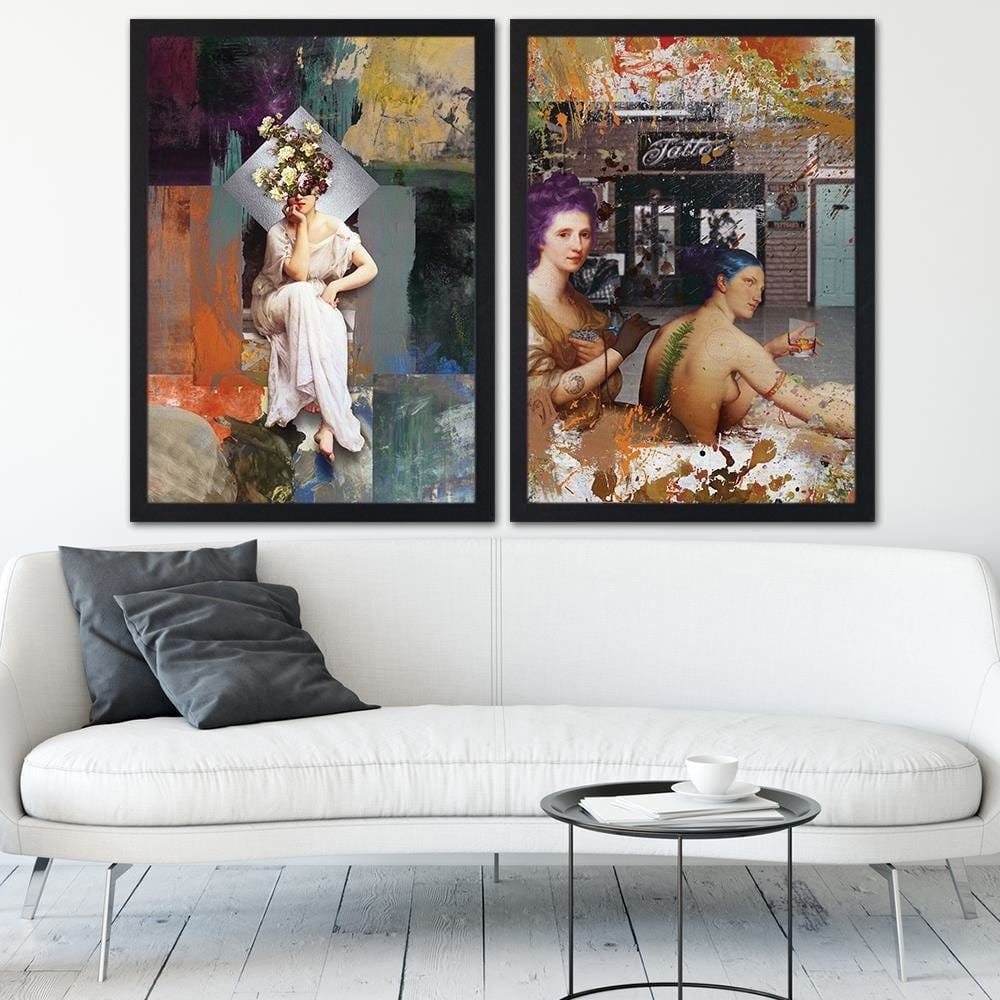 Glezna melnā rāmī - Tattoo Women Home Trends