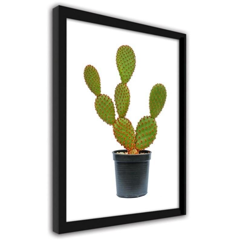 Glezna melnā rāmī - The cactus in the pot Home Trends