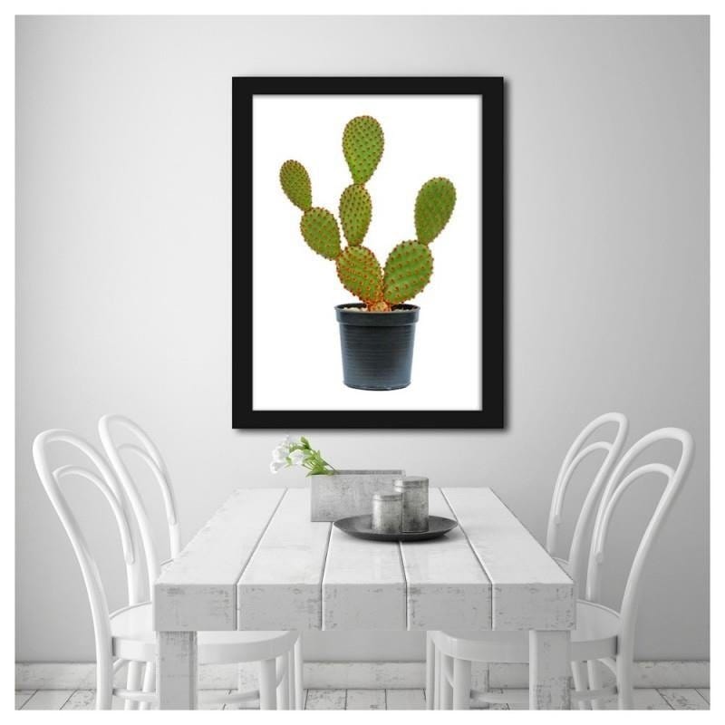 Glezna melnā rāmī - The cactus in the pot Home Trends