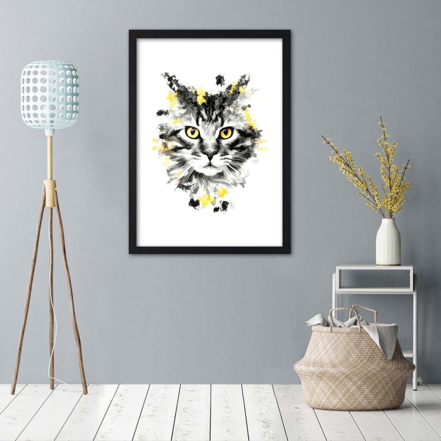 Glezna melnā rāmī - The Cat Home Trends