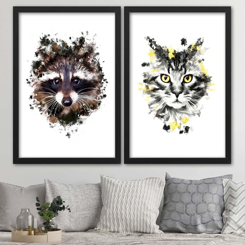 Glezna melnā rāmī - The Cat Home Trends