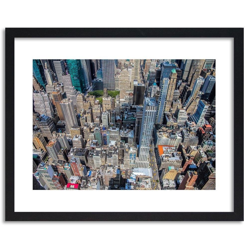 Glezna melnā rāmī - The City Of Modern Skyscrapers Home Trends