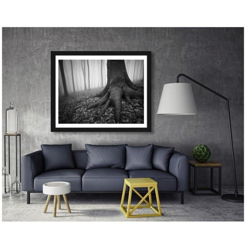 Glezna melnā rāmī - The forest in the fog Home Trends