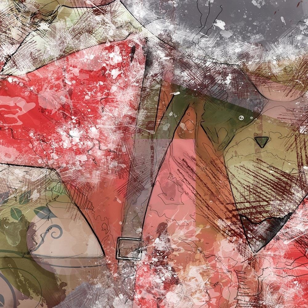 Glezna melnā rāmī - The Girl In The Hat Abstraction Home Trends