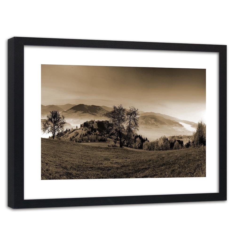 Glezna melnā rāmī - The Hills Of Autumn Trees 1 Home Trends