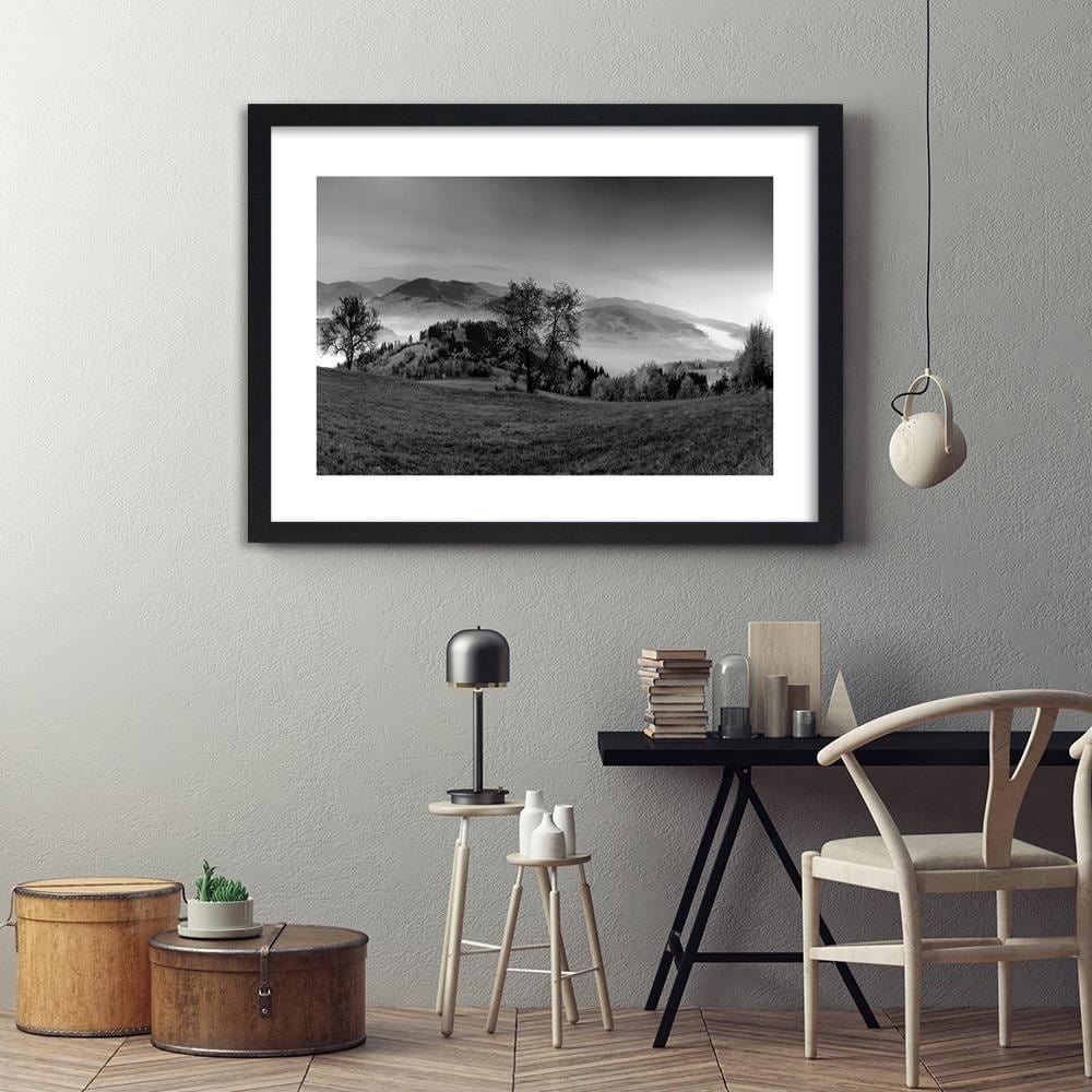 Glezna melnā rāmī - The Hills Of Autumn Trees 2 Home Trends