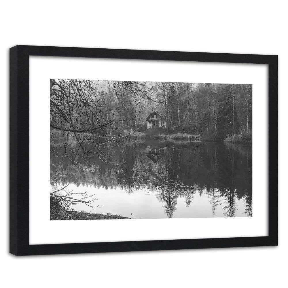 Glezna melnā rāmī - The Lake House 2 Home Trends