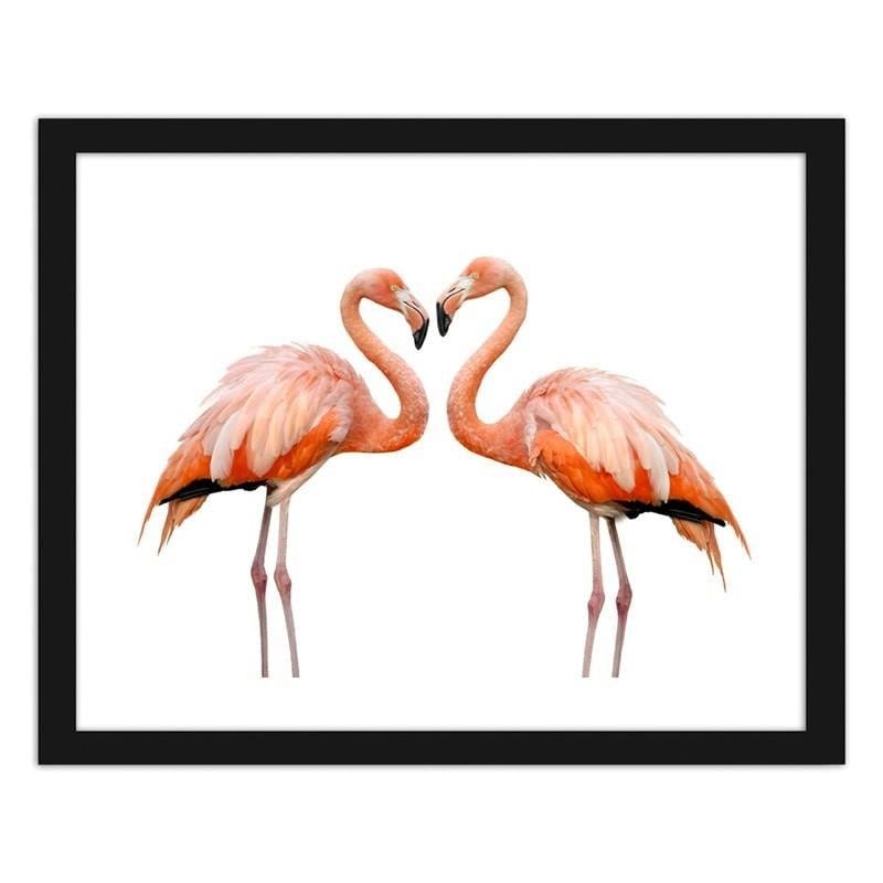 Glezna melnā rāmī - The love of two flamingos Home Trends
