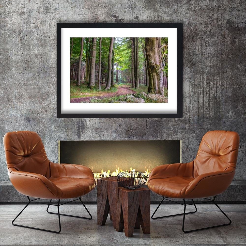 Glezna melnā rāmī - The Path In The Woods Home Trends