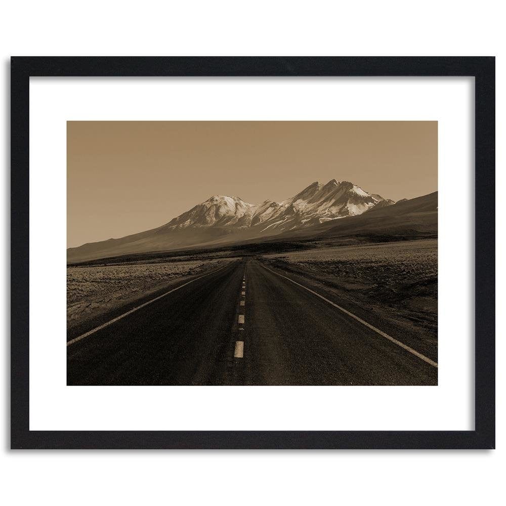 Glezna melnā rāmī - The Road Through The Wilderness 1 Home Trends