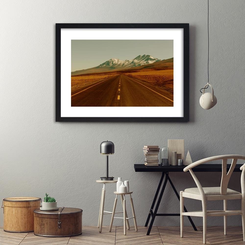 Glezna melnā rāmī - The Road Through The Wilderness 3 Home Trends