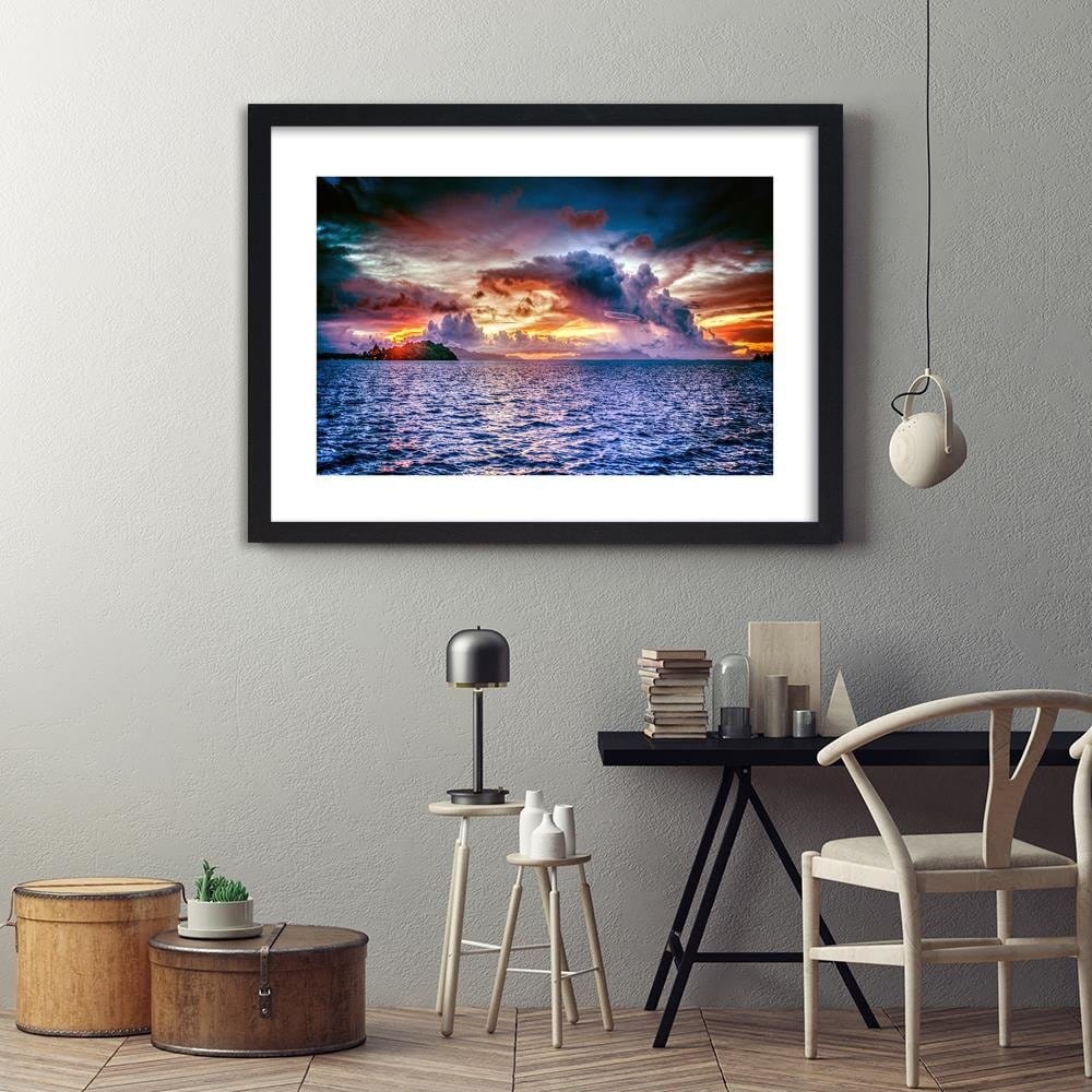 Glezna melnā rāmī - The Sky Before The Storm 3 Home Trends