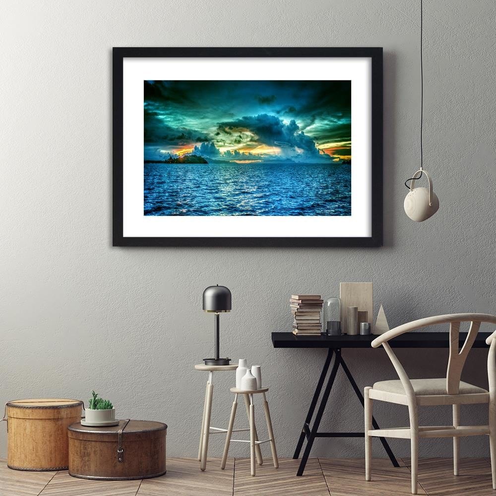 Glezna melnā rāmī - The Sky Before The Storm 4 Home Trends