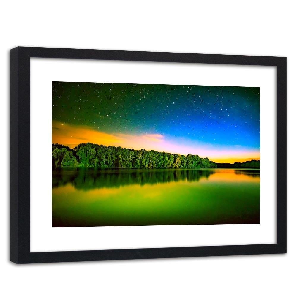 Glezna melnā rāmī - The Stars On The Lake 3 Home Trends