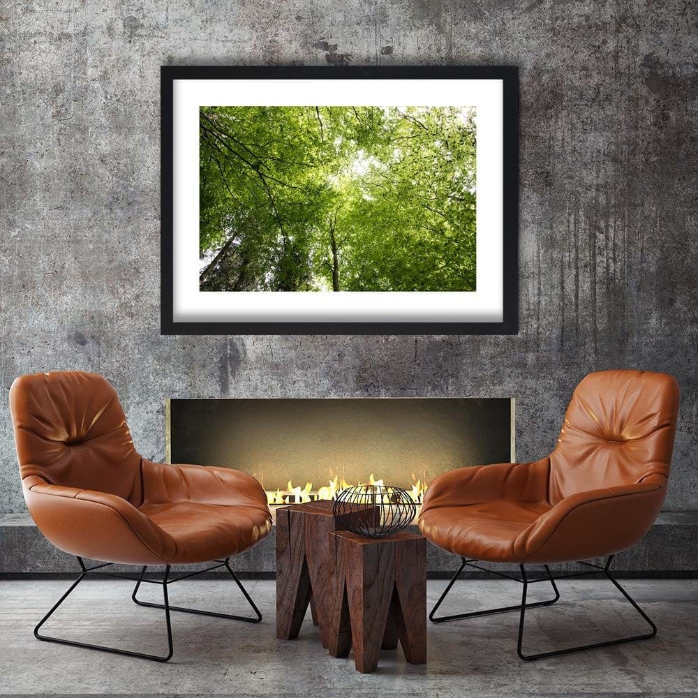 Glezna melnā rāmī - The Tops Of Green Trees Home Trends